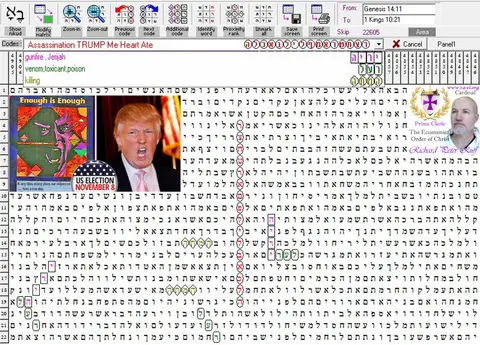 Torah Code matrix: Assasin Trump