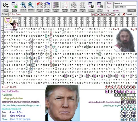 Torah Code matrix: Don Trump