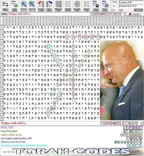 Torah Code matrix: Robby Wells