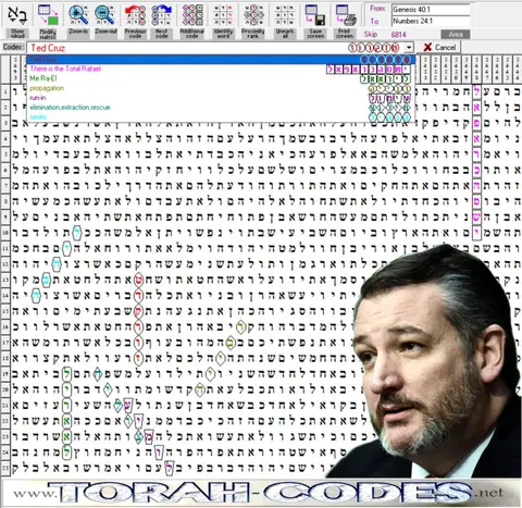Torah Code matrix: Ted Cruz
