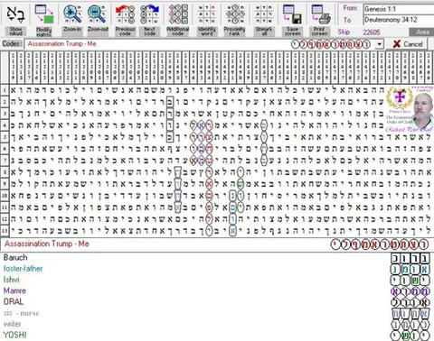 Torah Code matrix: Trump Vertical