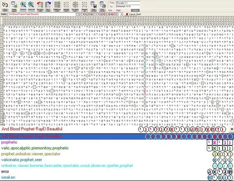 Torah Code matrix: Prophet RayEl