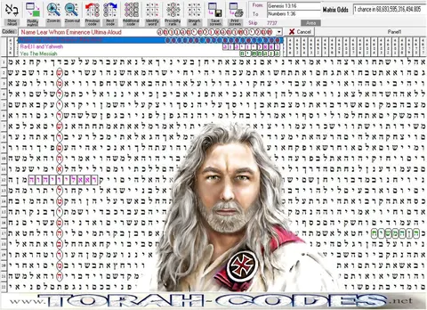 Torah Code matrix: Name Lear Eminence Ultima Aloud