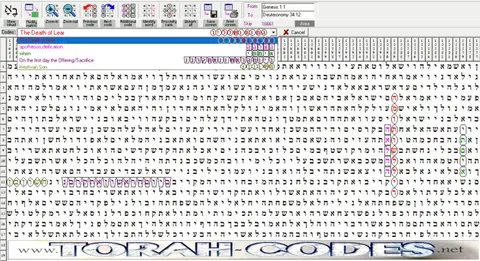 Torah Code matrix: The Death of Lear