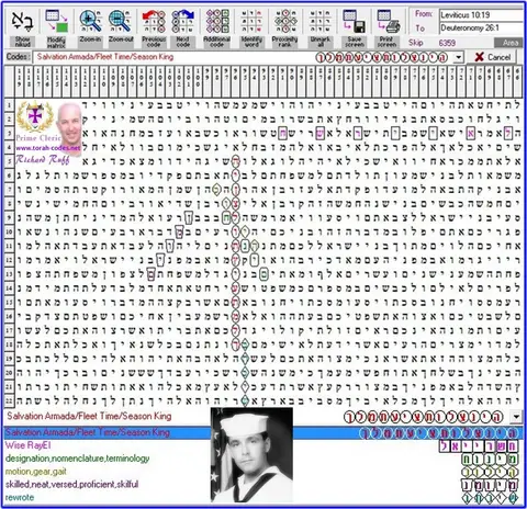 Torah Code matrix: Salvation Armada Time King