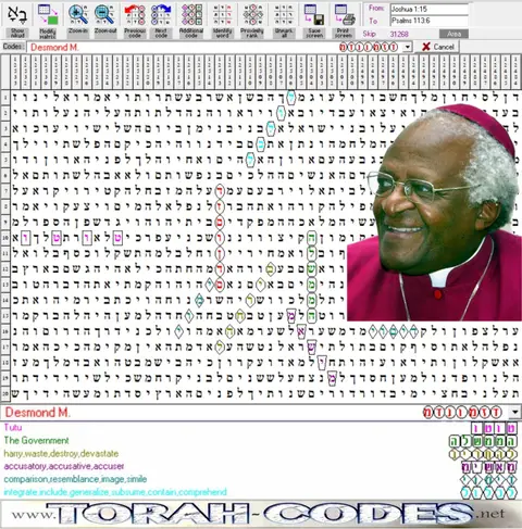 Torah Code matrix: Desmond Tutu