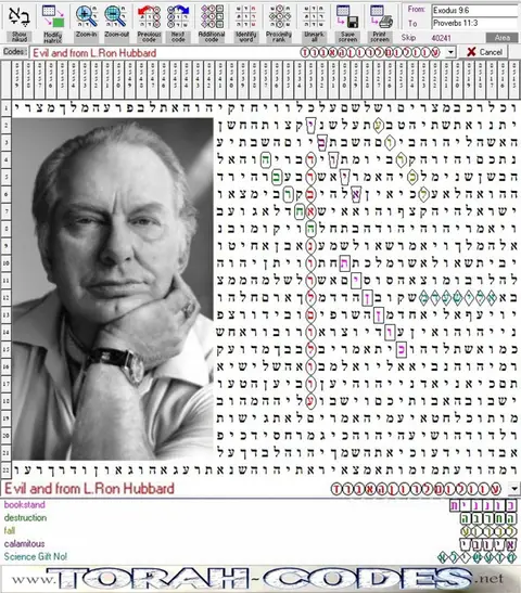 Torah Code matrix: L Ron Hubbard