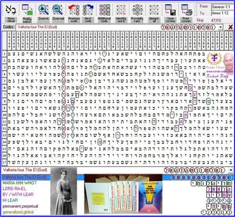 Torah Code matrix: Maria Valtorta