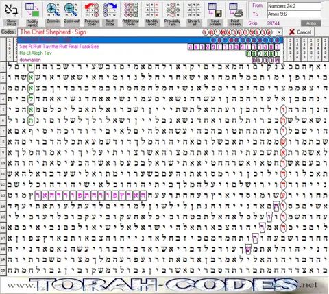 Torah Code matrix: The Chief Shepherd