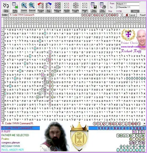 Torah Code matrix: Coder YHVH Command