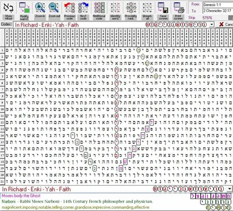Torah Code matrix: Richard Enki Yah