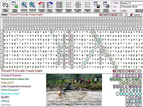 Torah Code matrix: Richard Trooper Knight