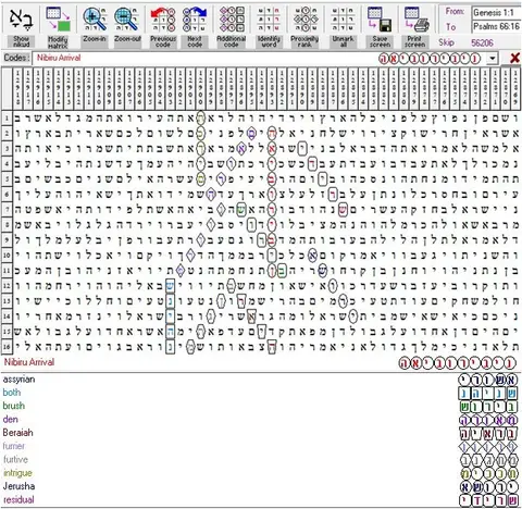 Torah Code matrix: Nibiru Arrival 1