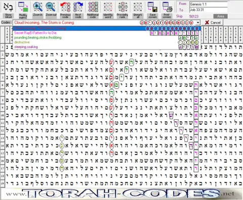 Torah Code matrix: The Storm Coming
