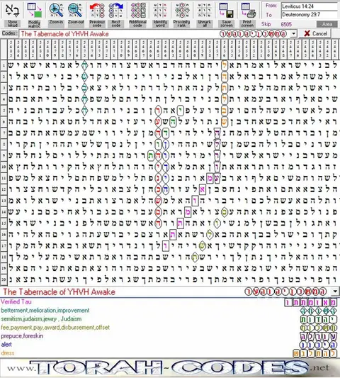 Torah Code matrix: The Tabernacle of YHVH Awake