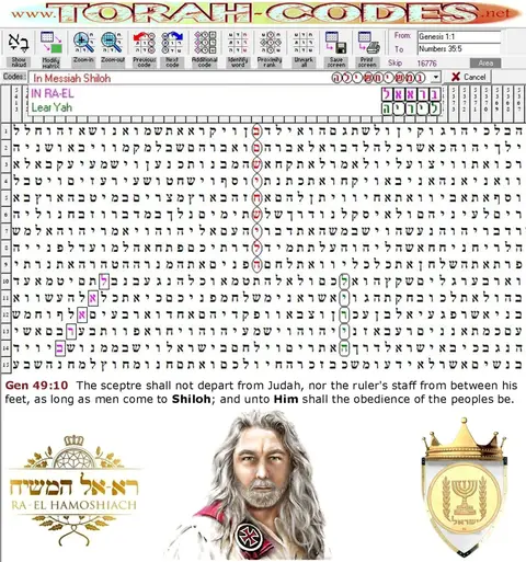 Torah Code matrix: Messiah Shiloh